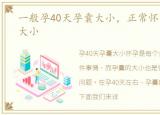 一般孕40天孕囊大小，正常怀孕40天孕囊大小