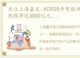 关注上海嘉定:到2025年智能网联汽车产业规模将达3000亿元...