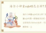 海尔小神童xqb45怎么样?多少钱