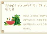 奥迪q5l etron的介绍，Q5 etron 不负奥迪之名