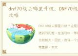 dnf70级去哪里升级，DNF70级升级和提升攻略