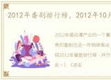 2012年番剧排行榜，2012年10月番剧列表