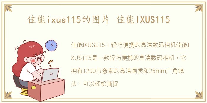 佳能ixus115的图片 佳能IXUS115