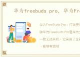 华为freebuds pro，华为Freebuds