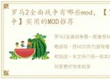 罗马2全面战争有哪些mod，【罗马2全面战争】实用的MOD推荐