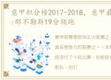 意甲积分榜2017-2018，意甲最新积分排名:那不勒斯19分领跑