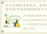 华为荣耀6配置参数表，华为荣耀6什么配置参数?华为荣耀6标配有什么?