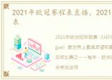 2021年欧冠赛程表直播，2021年欧冠赛程表