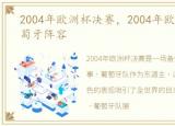 2004年欧洲杯决赛，2004年欧洲杯决赛葡萄牙阵容