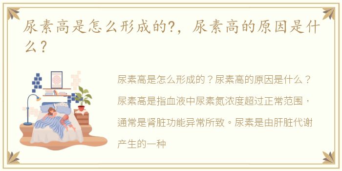 尿素高是怎么形成的?，尿素高的原因是什么？