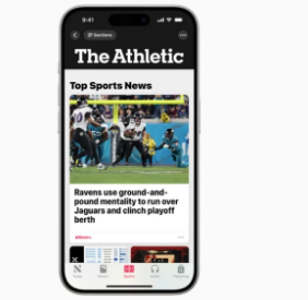 AppleNews+现在以Athletic为特色