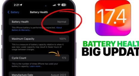 iOS17.4为iPhone带来了重大的电池变化