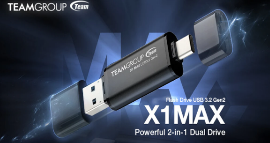 X1MaxUSB3.2闪存盘支持USB-A和USB-C