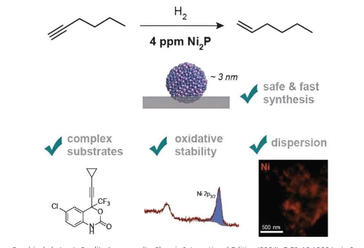 单步程序合成空气稳定的含镍催化剂采用安全廉价的材料