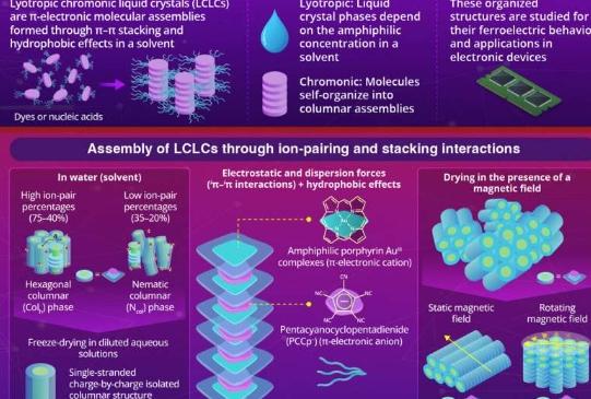 离子配对溶致发色液晶组装的新方法